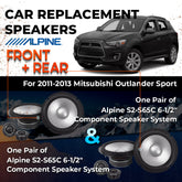 Car Speaker Replacement fits 2011-2013 for Mitsubishi Outlander Sport