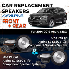 Car Speaker Replacement fits 2014-2019 for Acura MDX