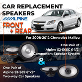 Car Speaker Replacement fits 2008-2012 for Chevrolet Malibu