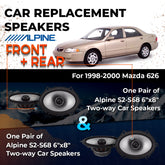 Car Speaker Replacement fits 1998-2000 for Mazda 626