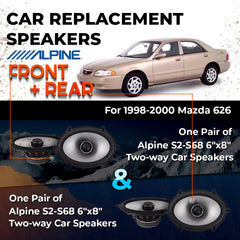 Car Speaker Replacement fits 1998-2000 for Mazda 626