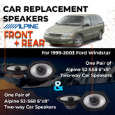 Car Speaker Replacement fits 1999-2003 for Ford Windstar