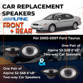 Car Speaker Replacement fits 2000-2007 for Ford Taurus