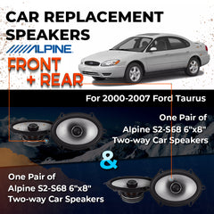 Car Speaker Replacement fits 2000-2007 for Ford Taurus