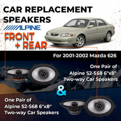 Car Speaker Replacement fits 2001-2002 for Mazda 626