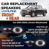 Car Speaker Replacement fits 2001-2003 for Lincoln Blackwood