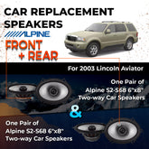 Car Speaker Replacement fits 2003 for Lincoln Aviator early production
