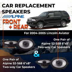 Car Speaker Replacement fits 2004-2005 for Lincoln Aviator
