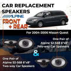 Car Speaker Replacement fits 2004-2006 for Nissan Quest