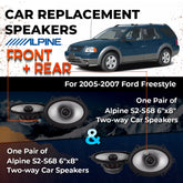 Car Speaker Replacement fits 2005-2007 for Ford Freestyle