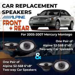 Car Speaker Replacement fits 2005-2007 for Mercury Montego