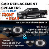 Car Speaker Replacement fits 2005-2008 for Lincoln Mark LT