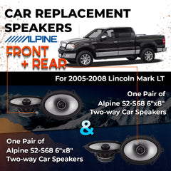 Car Speaker Replacement fits 2005-2008 for Lincoln Mark LT