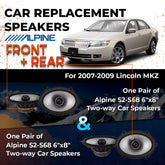 Car Speaker Replacement fits 2007-2009 for Lincoln MKZ