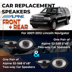 Car Speaker Replacement fits 2007-2012 for Lincoln Navigator