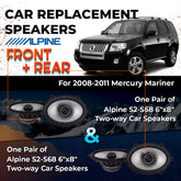 Car Speaker Replacement fits 2008-2011 for Mercury Mariner