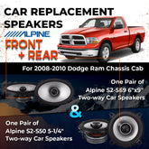 Car Speaker Replacement fits 2008-2010 for Dodge Ram Chassis Cab