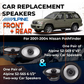 Car Speaker Replacement fits 2001-2004 for Nissan Pathfinder