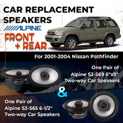 Car Speaker Replacement fits 2001-2004 for Nissan Pathfinder