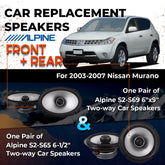 Car Speaker Replacement fits 2003-2007 for Nissan Murano