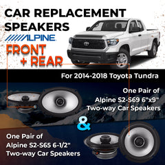 Car Speaker Replacement fits 2014-2018 for Toyota Tundra