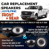 Car Speaker Replacement fits 2017-2020 for Ford F-250 / F-350 / F-450 / F-550