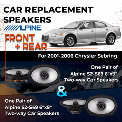 Car Speaker Replacement fits 2001-2006 for Chrysler Sebring Convertible