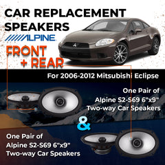 Car Speaker Replacement fits 2006-2012 for Mitsubishi Eclipse