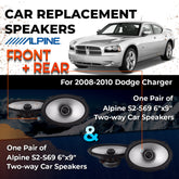 Car Speaker Replacement fits 2008-2010 for Dodge Charger