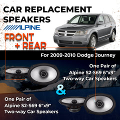 Car Speaker Replacement fits 2009-2010 for Dodge Journey