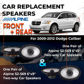 Car Speaker Replacement fits 2009-2012 for Dodge Caliber