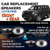 Car Speaker Replacement fits 2009-2015 for Jeep Patriot