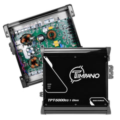 Timpano Audio TPT-5000EQ 1 Ohm 5000 Watts Car Audio Amplifier Fullrange 1 Channel Compact 12 volts Monoblock Fullrange Class D Car Amp