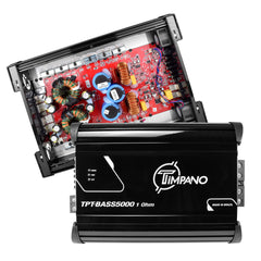 Timpano Audio TPT-BASS5000 1 Ohm 5000 Watts Car Audio Bass Amplifier 12 volts Monoblock Class D Car Amp