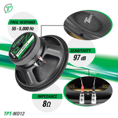 Timpano Audio TPT-MD12 12" PRO Audio Midbass Speaker