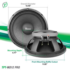 Timpano Audio TPT-MD12 PRO 12" PRO Audio Midrange Loudspeaker