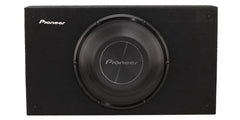 Pioneer TS-A2500LB 10" 1200 W Max Power/ 300 W RMS, Single 2 Ohms Voice Coil, Rubber Surround - Shallow-mount Pre-loaded Enclosure Subwoofer
