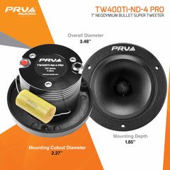 PRV Audio TW400Ti-Nd-4 PRO Pro Neodymium Tweeter