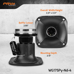 PRV Audio WG175Py-Nd-4 1" Exit Compression Driver + Horn