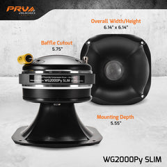 PRV Audio WG2000Py SLIM 2" Exit Mids & Highs Compression Driver With Horn