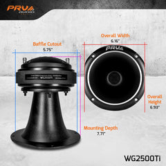 PRV Audio WG2500Ti 2" Exit High Frequency Compression Driver With Horn
