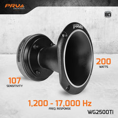 PRV Audio WG2500Ti 2" Exit High Frequency Compression Driver With Horn