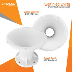 PRV Audio WGP14-50 WHITE 2" Exit Waveguide