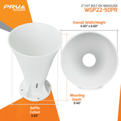 PRV Audio WGP22-50PR 2" Exit Waveguide