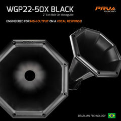 PRV Audio WGP22-50X BLACK 2" Exit Waveguide