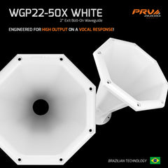 PRV Audio WGP22-50X WHITE 2" Exit Waveguide