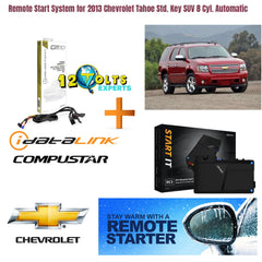 Remote Start System for 2013 Chevrolet Tahoe Std. Key SUV 8 Cyl. Automatic