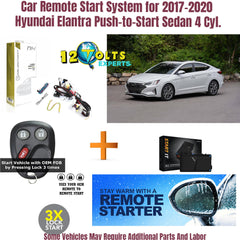Car Remote Start System for 2017-2020 Hyundai Elantra Push-to-Start Sedan 4 Cyl.