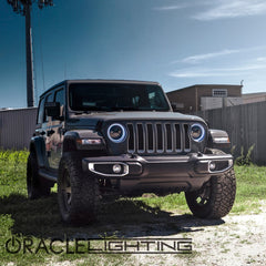 Oracle Lighting 5769-334 - 7" High Powered LED Headlights (Pair) - Black Bezel - ColorSHIFT - w/No Controller