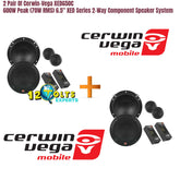 2 Pair of CERWIN VEGA XED650C 6.5-Inch 300 Watts Max 2-Way Component Speaker Set